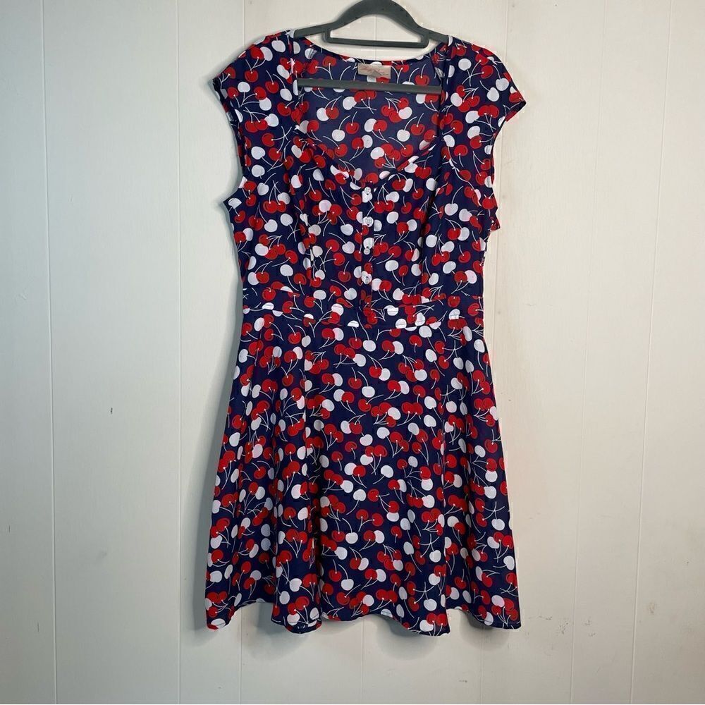 Marilyn Monroe Retro Cherry Dress Patriotic Size L